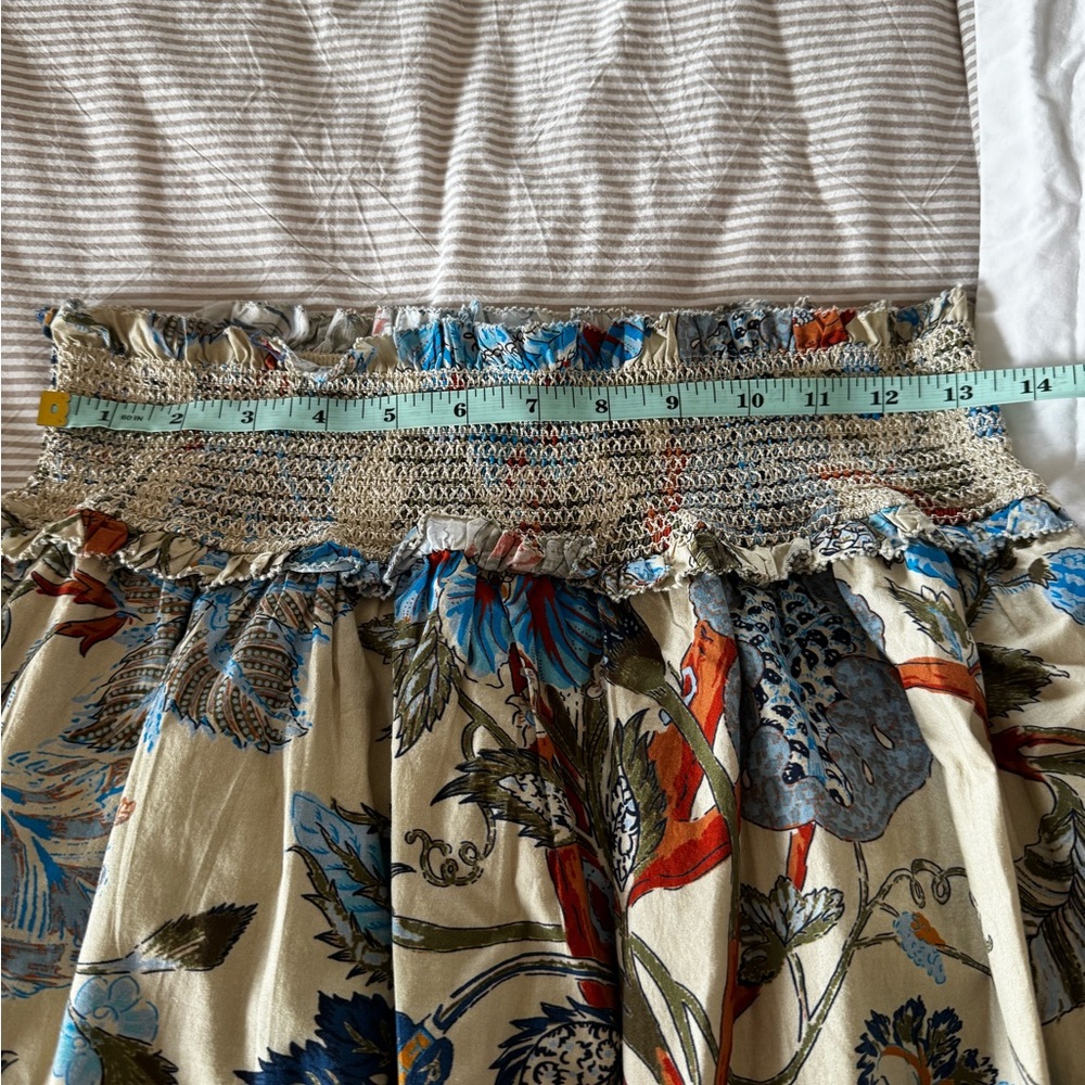 Floral Maxi Skirt in Blue and Cream - Picture 7 of 7